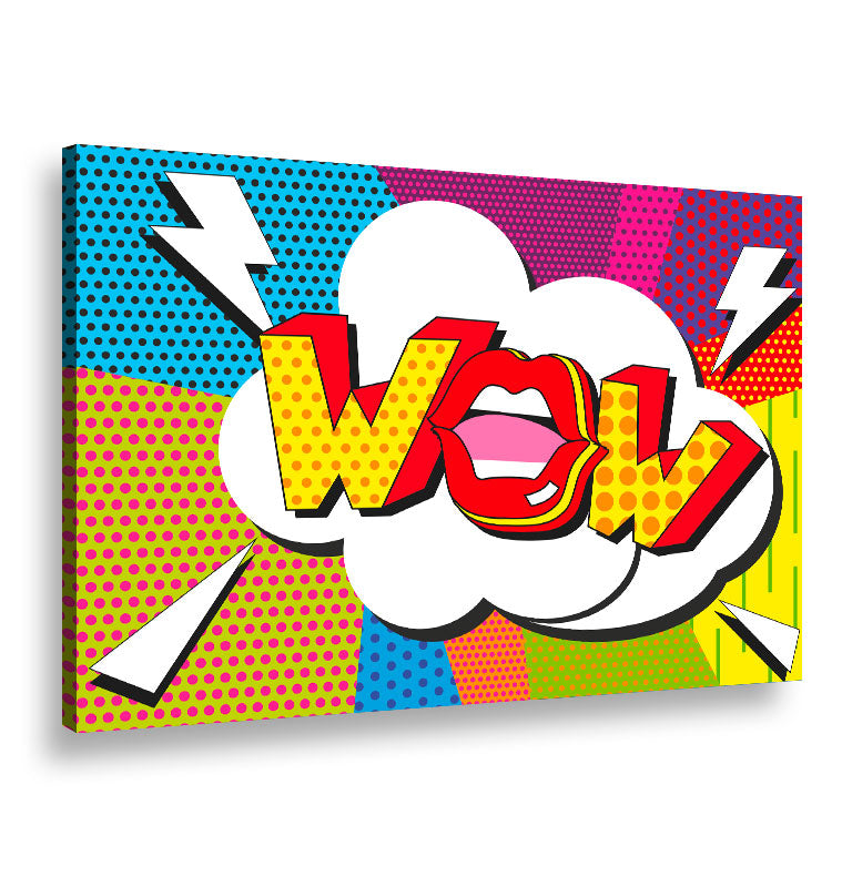 Pop art Wow Smack - Tela canvas Artyexpress