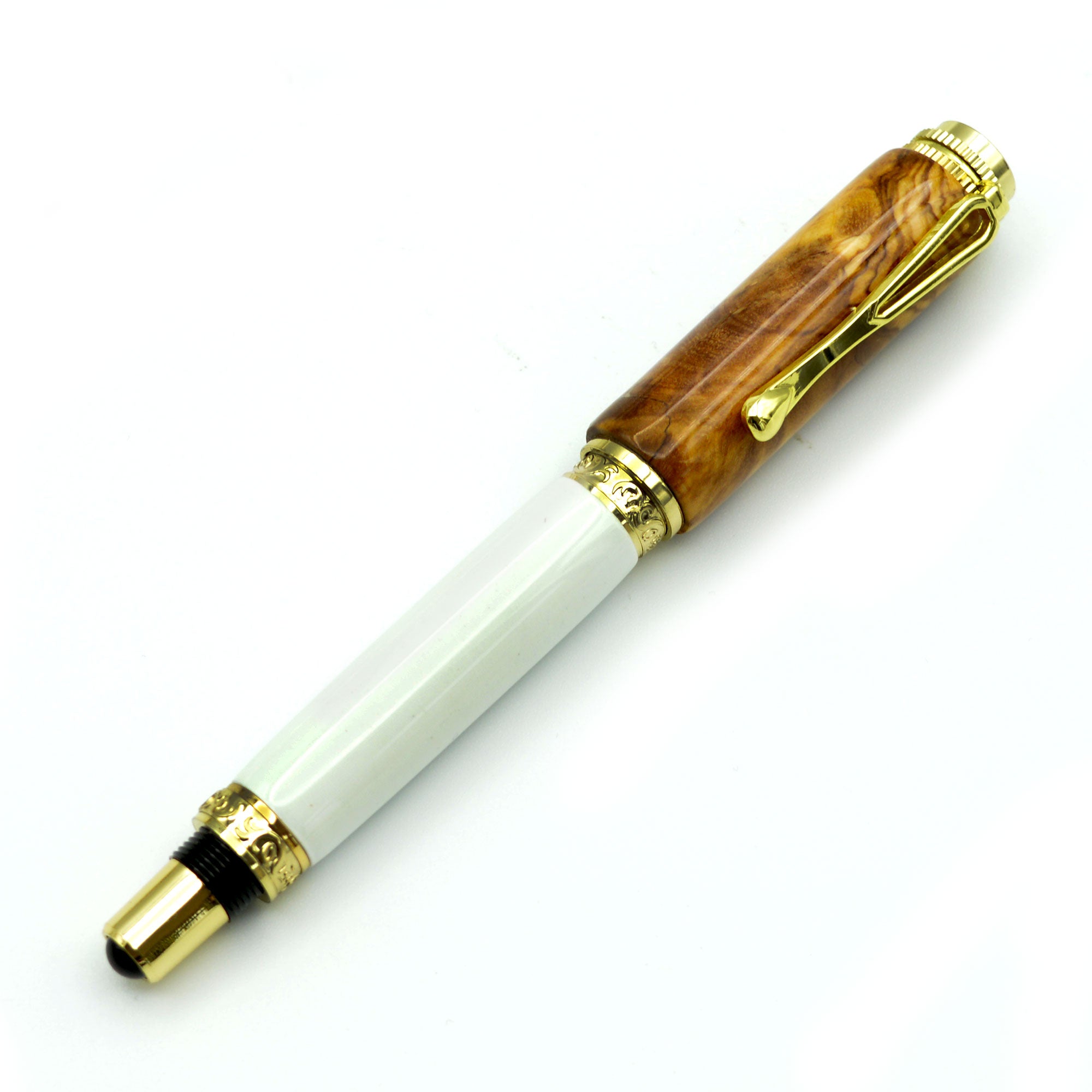 Baku - Penna a sfera in radica di ulivo e resina