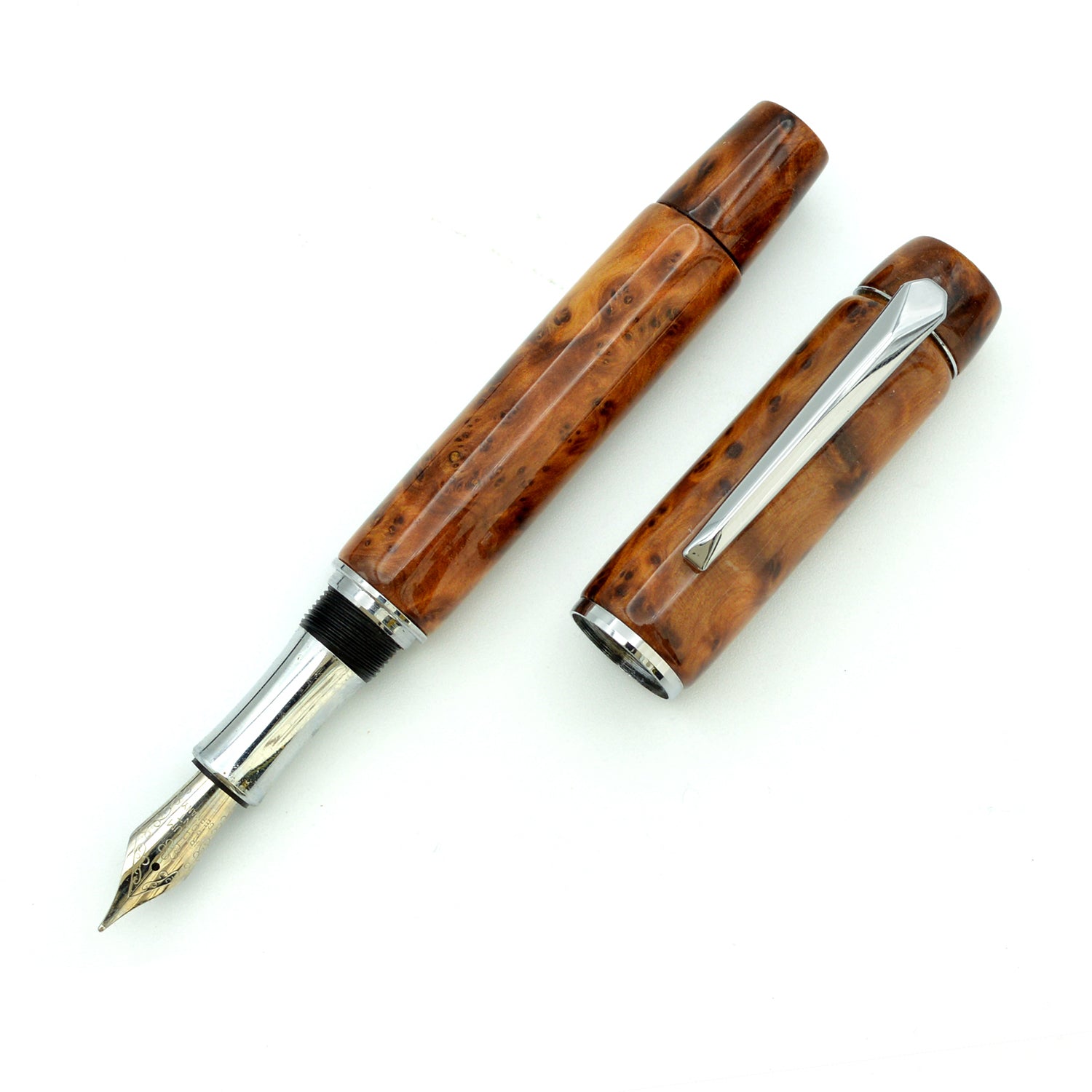 Clivia - Penna stilografica in radica di tuhya