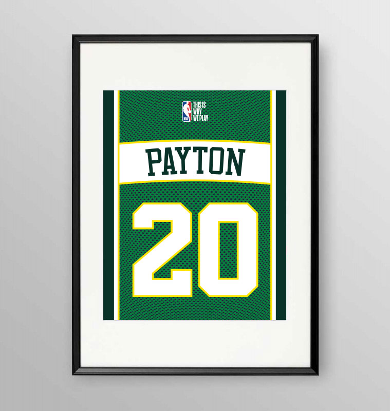 NBA Gary Payton - Poster incorniciato Artyexpress