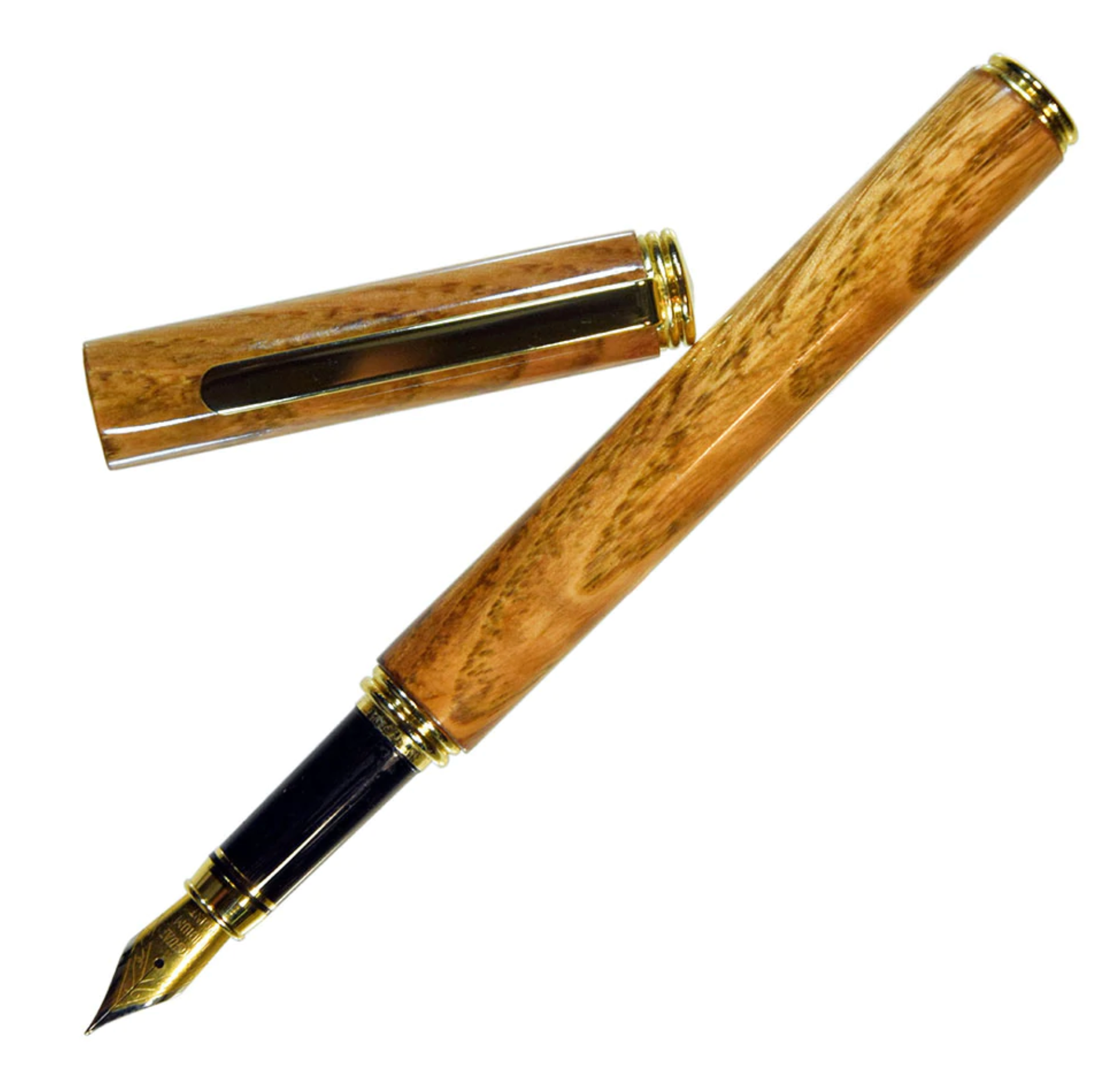 Brizo - Penna stilografica in legno di vecchia botte in rovere