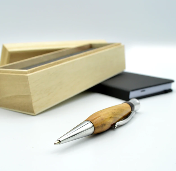 Ares - Penna a sfera in legno di rovere di una vecchia botte e palissandro