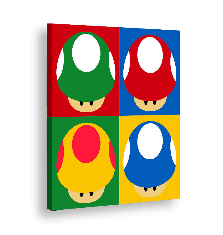 Pop art Toad Mario Bros- Tela canvas Artyexpress
