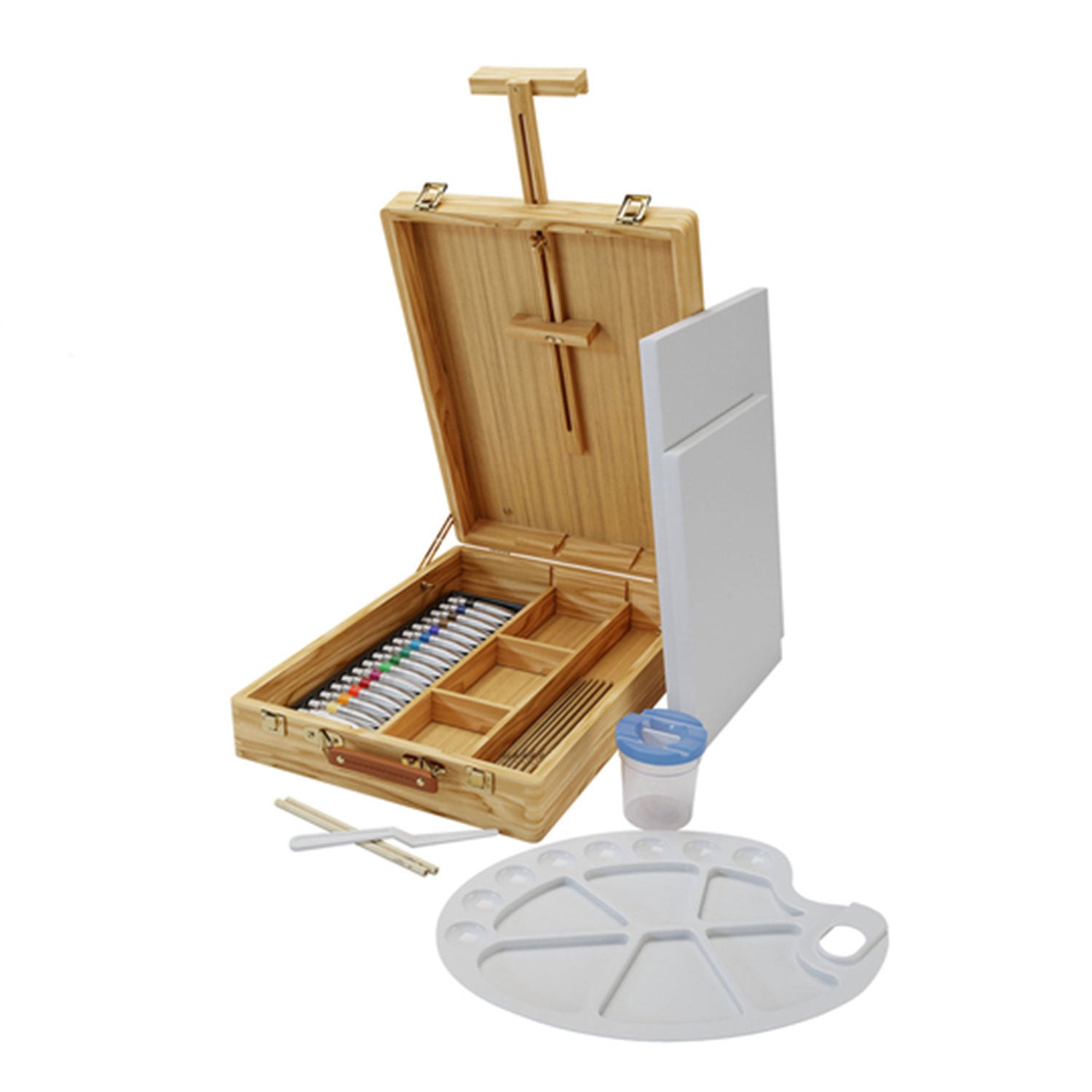 Set cavalletto da pittore in valigetta