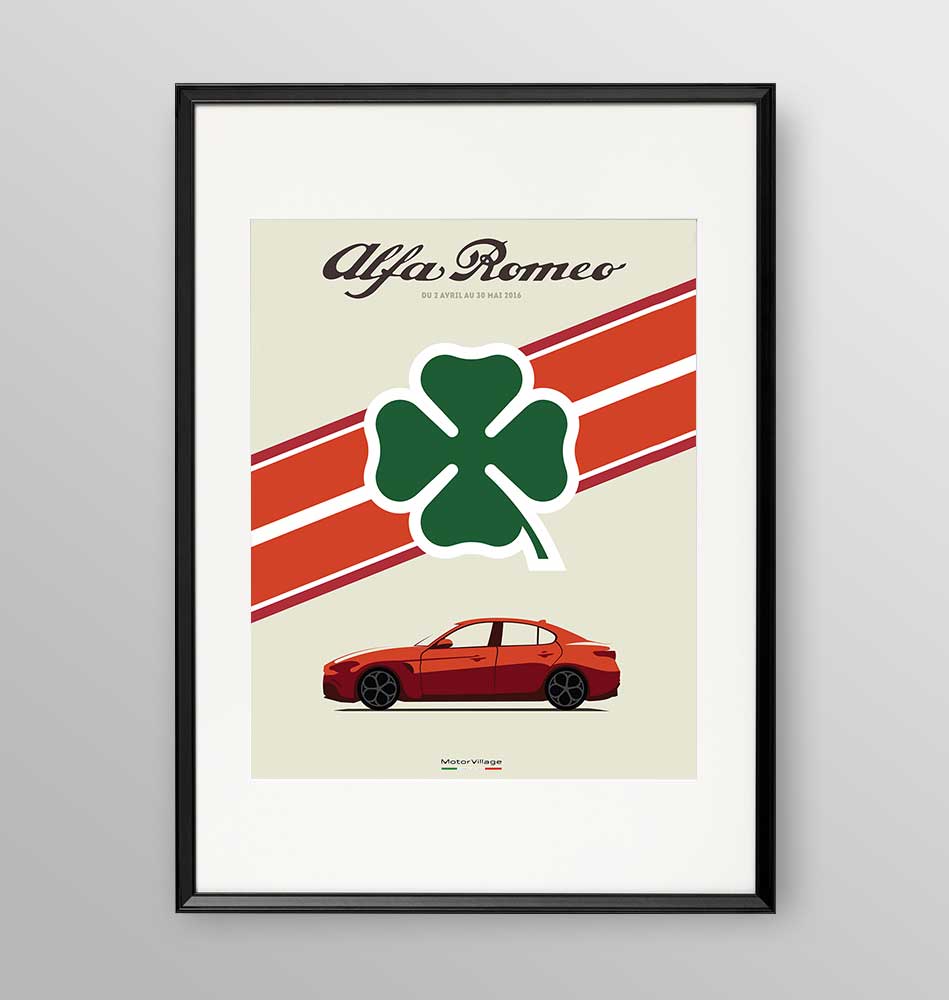 Poster incorniciato - Vecchio spot Alfa Romeo - Artyexpress