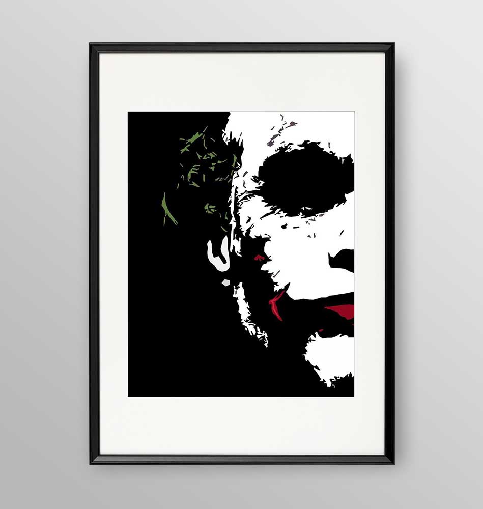 Joker - Batman Il Cavaliere Oscuro - Poster incorniciato Artyexpress