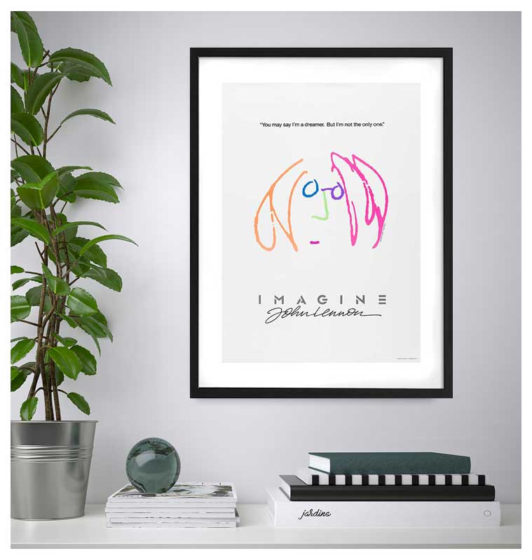 Poster Imagine John Lennon - Poster incorniciato Artyexpress
