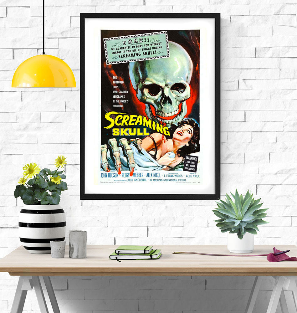 Film - Screaming Skull - Poster incorniciato Artyexpress