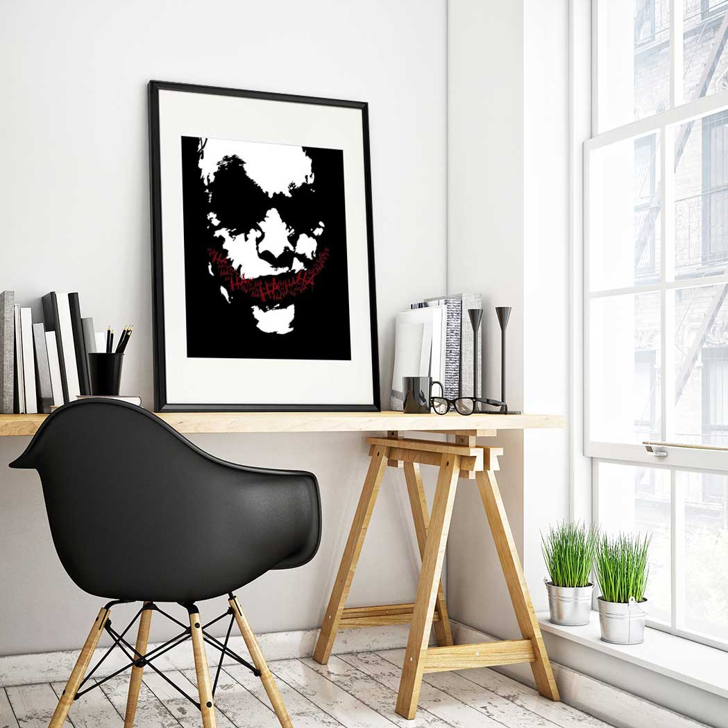 Joker - Batman Il Cavaliere Oscuro - Poster incorniciato Artyexpress