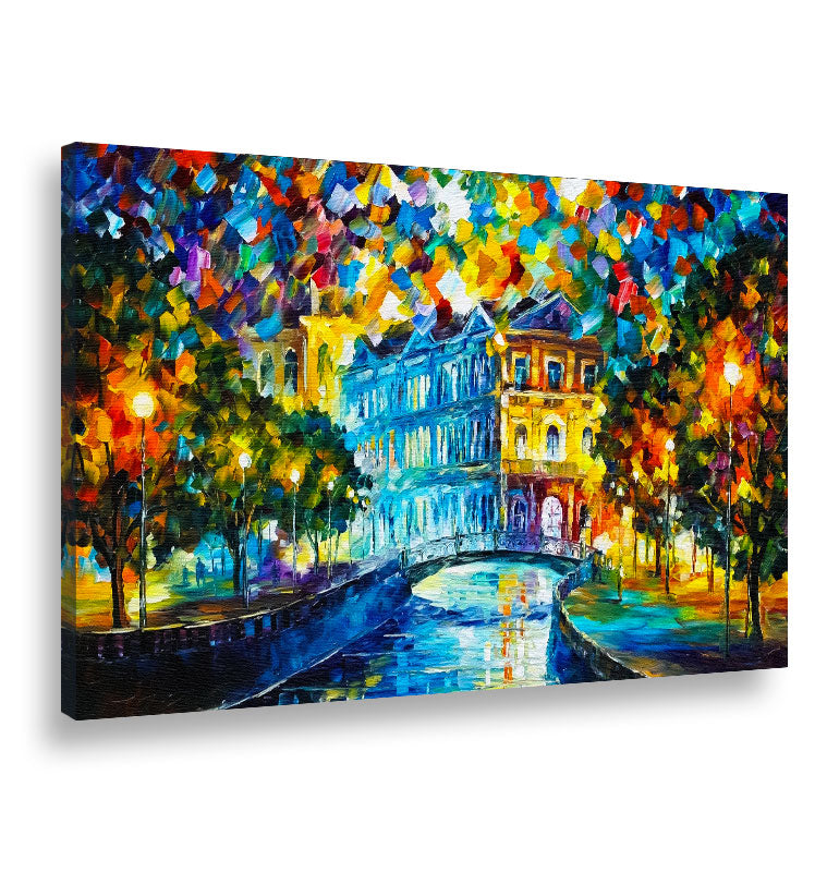 Tela canvas Lenoid Afremov "River night"