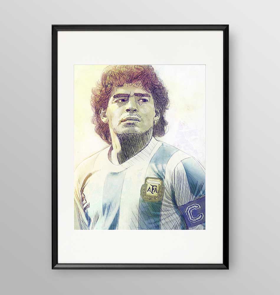 Diego Armando Maradona - Poster incorniciato Artyexpress