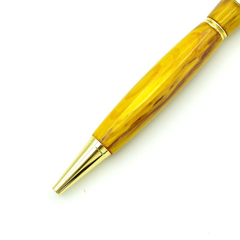 SUNFLOWER - Penna artigianale realizzata a mano in legno di lilla. Made in Italy. Pezzo Unico