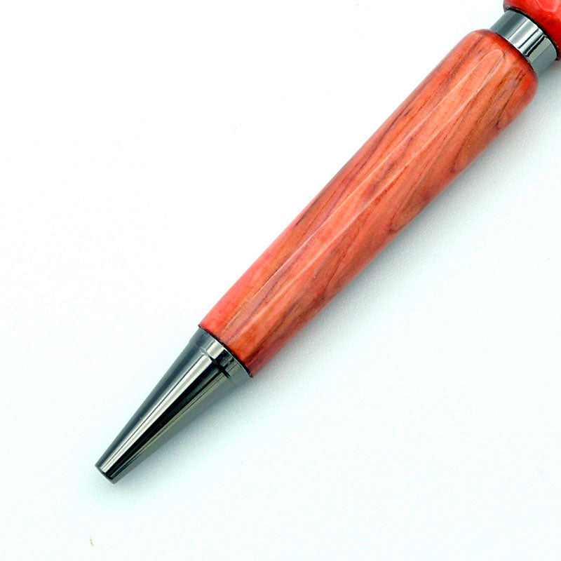 LIGHTFIRE - Penna artigianale realizzata a mano in legno di lilla. Made in Italy. Pezzo Unico