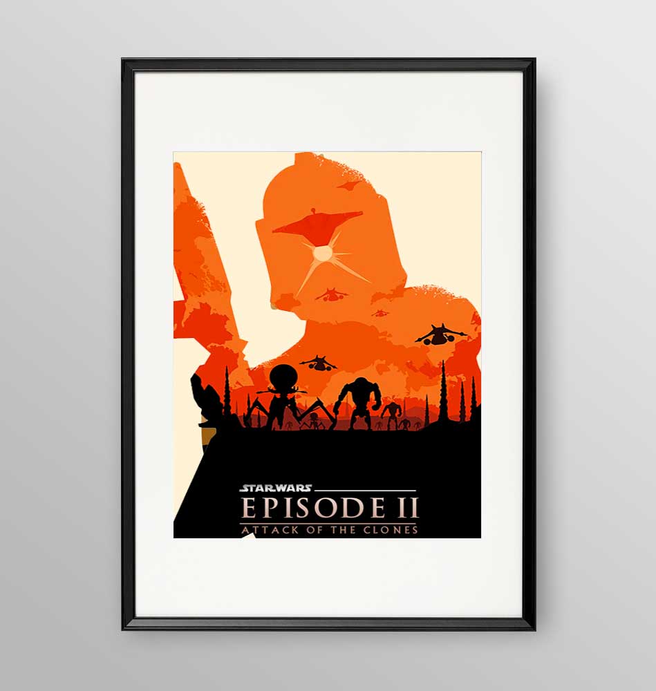 Film - Star Wars "Attack of the clones" - Poster incorniciato Artyexpress