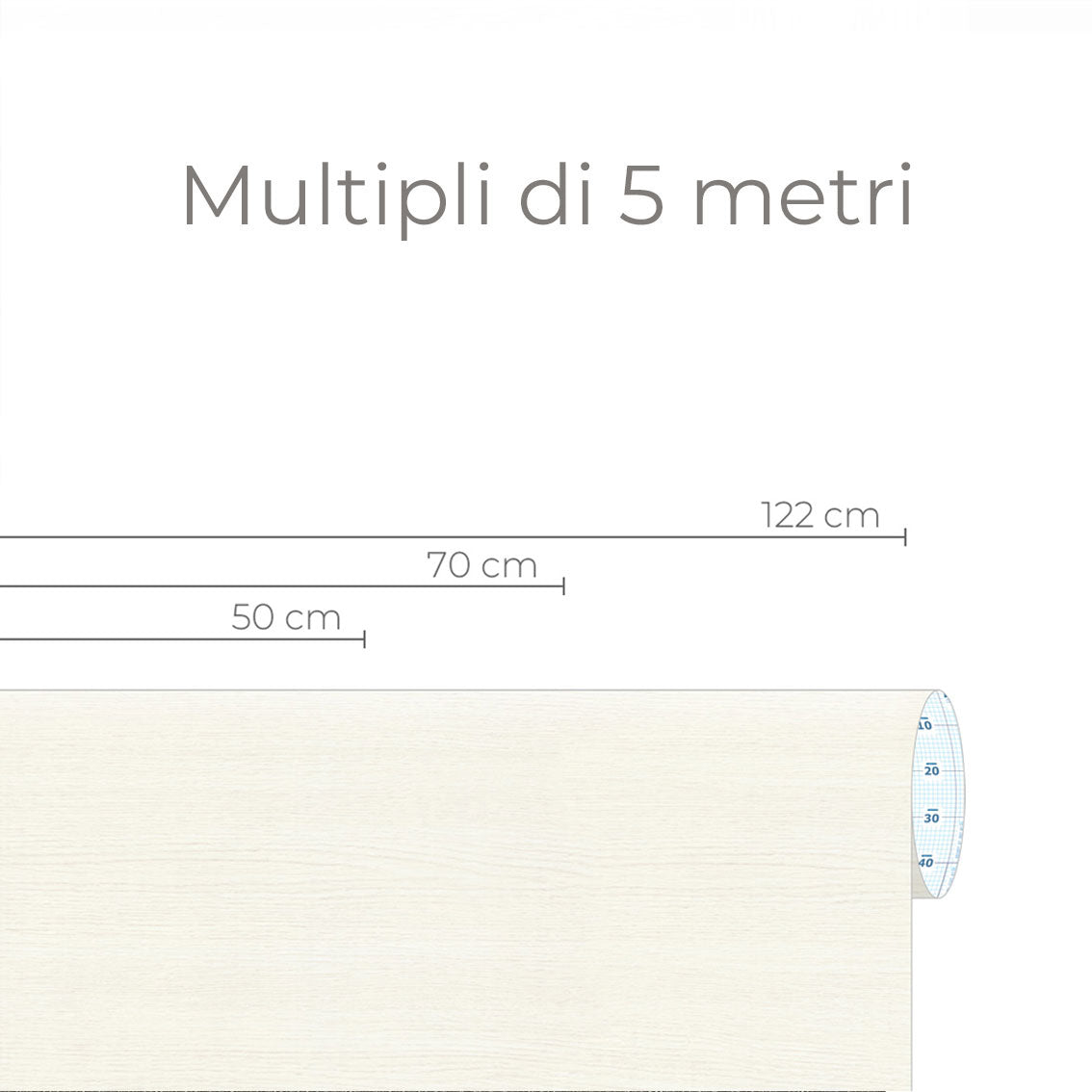 Rivestimento adesivo PVC Serie Wood – WD-001 Rovere Bianco Orizzontale