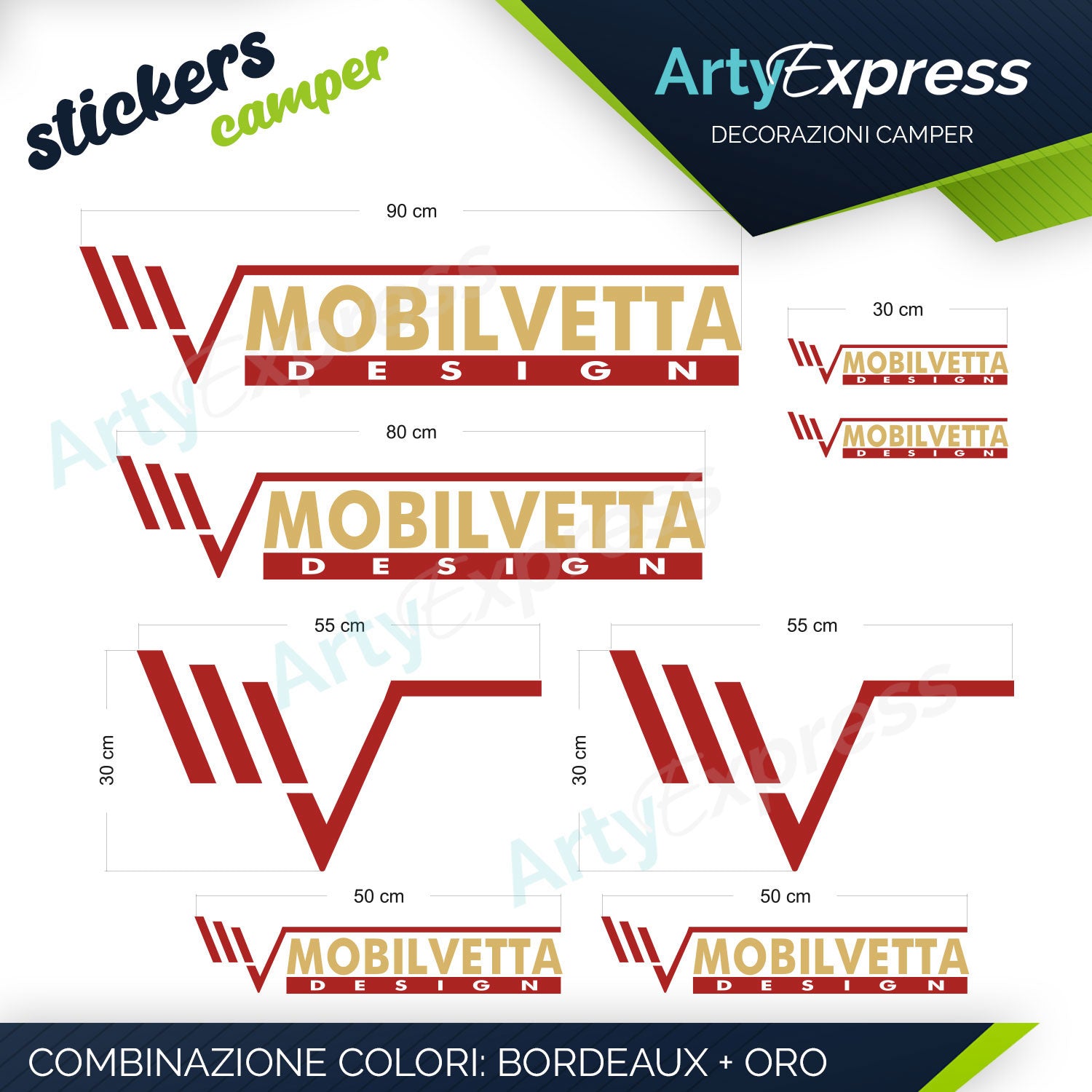 MOBILVETTA - Kit adesivi camper