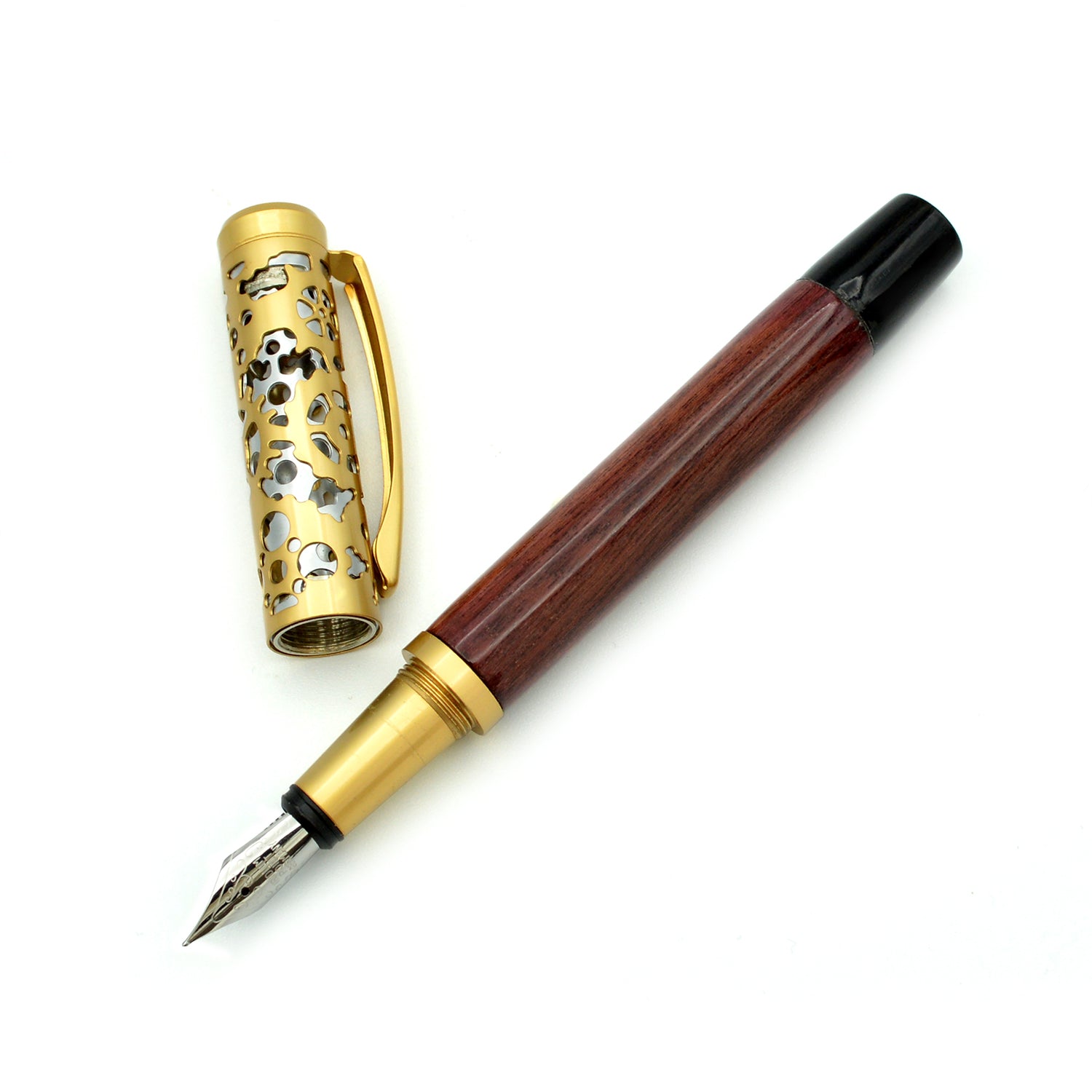 Erato - Penna stilografica in legno di amaranto ed ebano