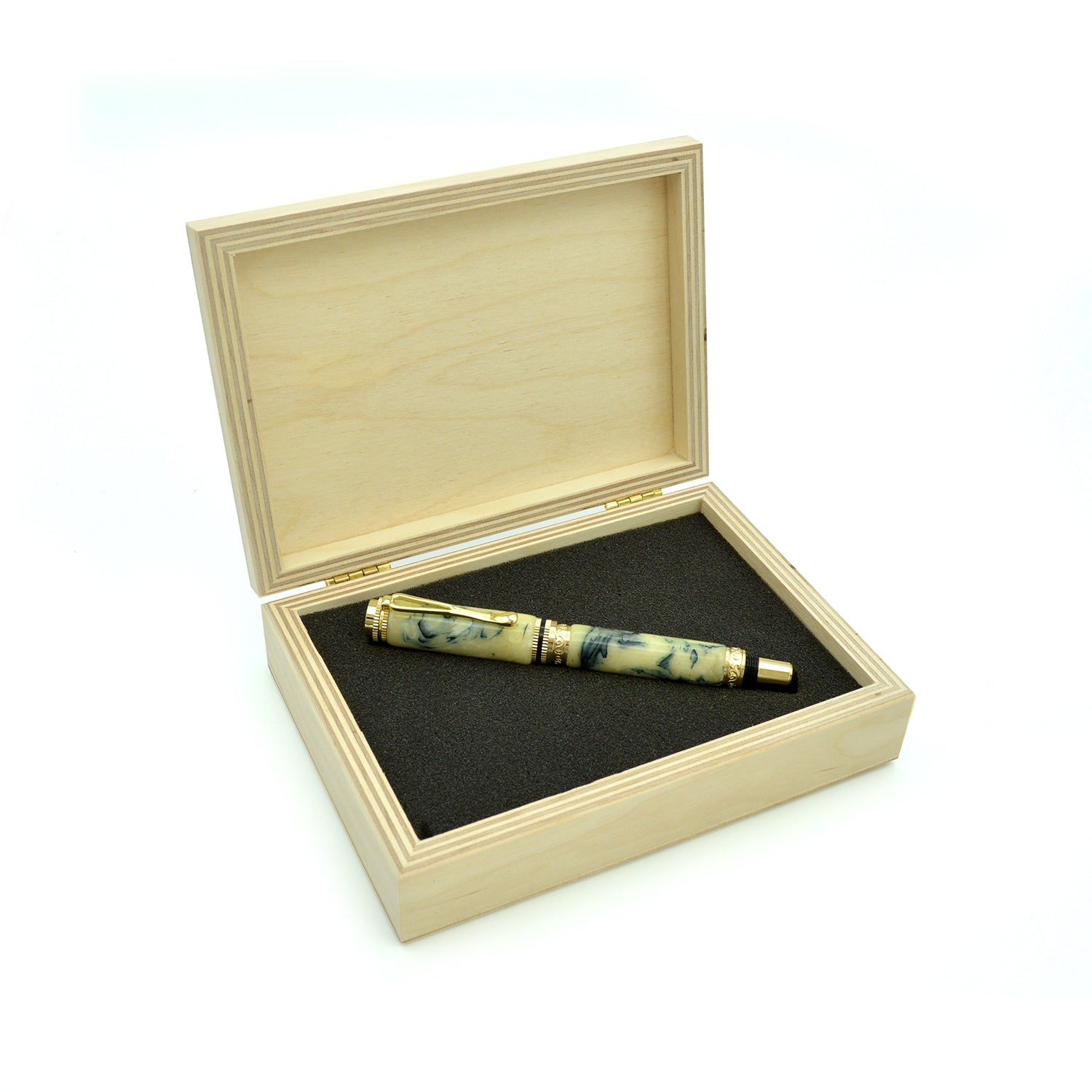 Baku - Penna a sfera in radica di ulivo e resina