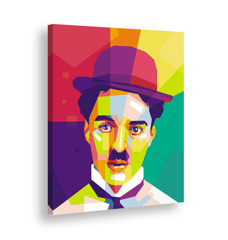 Charlie Chaplin - Pop Art - Tela canvas Artyexpress