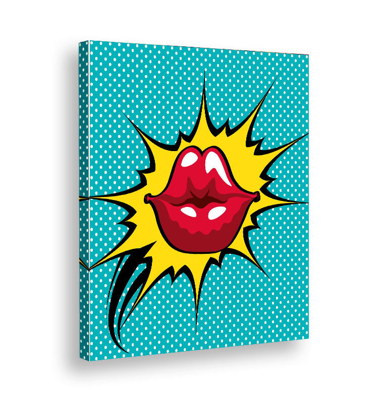 Pop art the kiss - Tela canvas Artyexpress