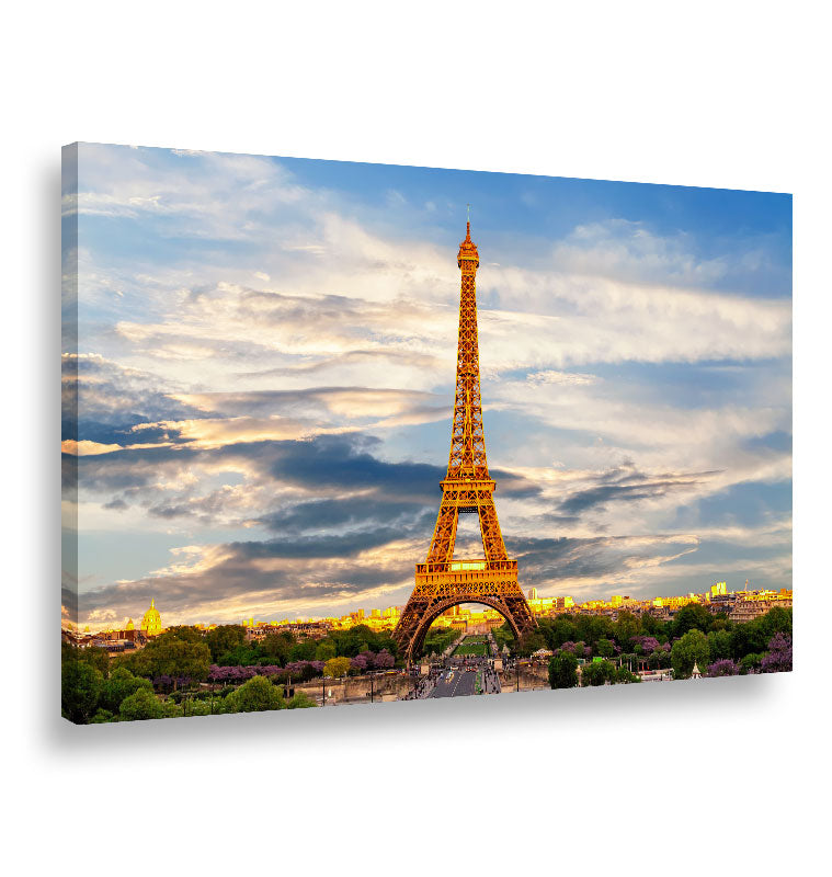 Landscape di Parigi al tramonto