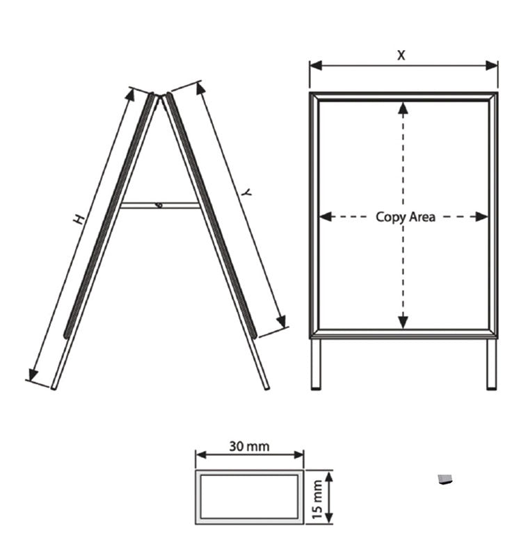 Cavalletto Eco Expo Klik Klak bifacciale- Artyexpress