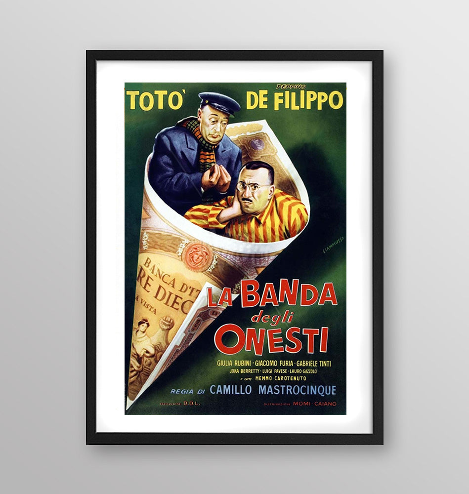 Film - La banda degli onesti - Poster incorniciato Artyexpress