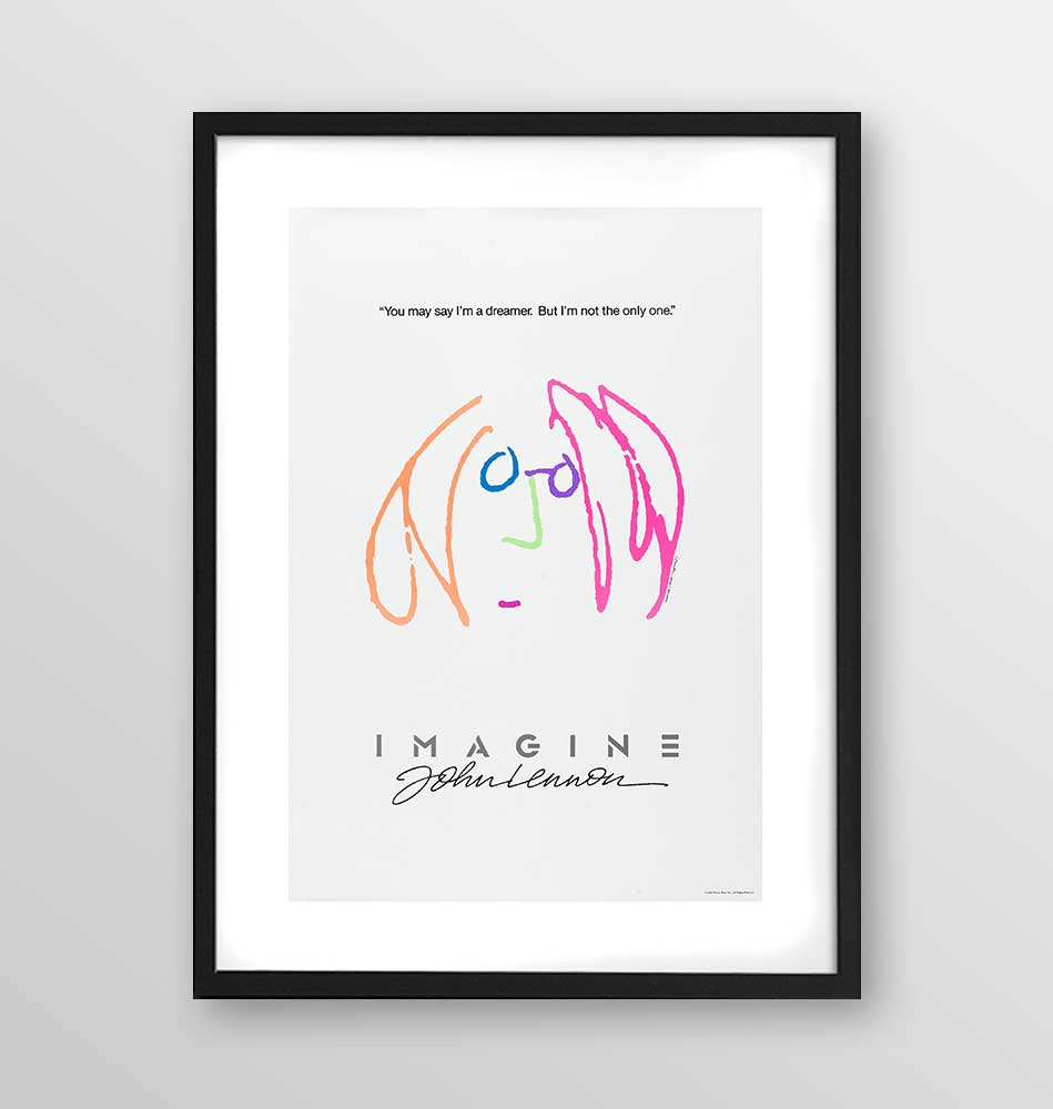 Poster Imagine John Lennon - Poster incorniciato Artyexpress