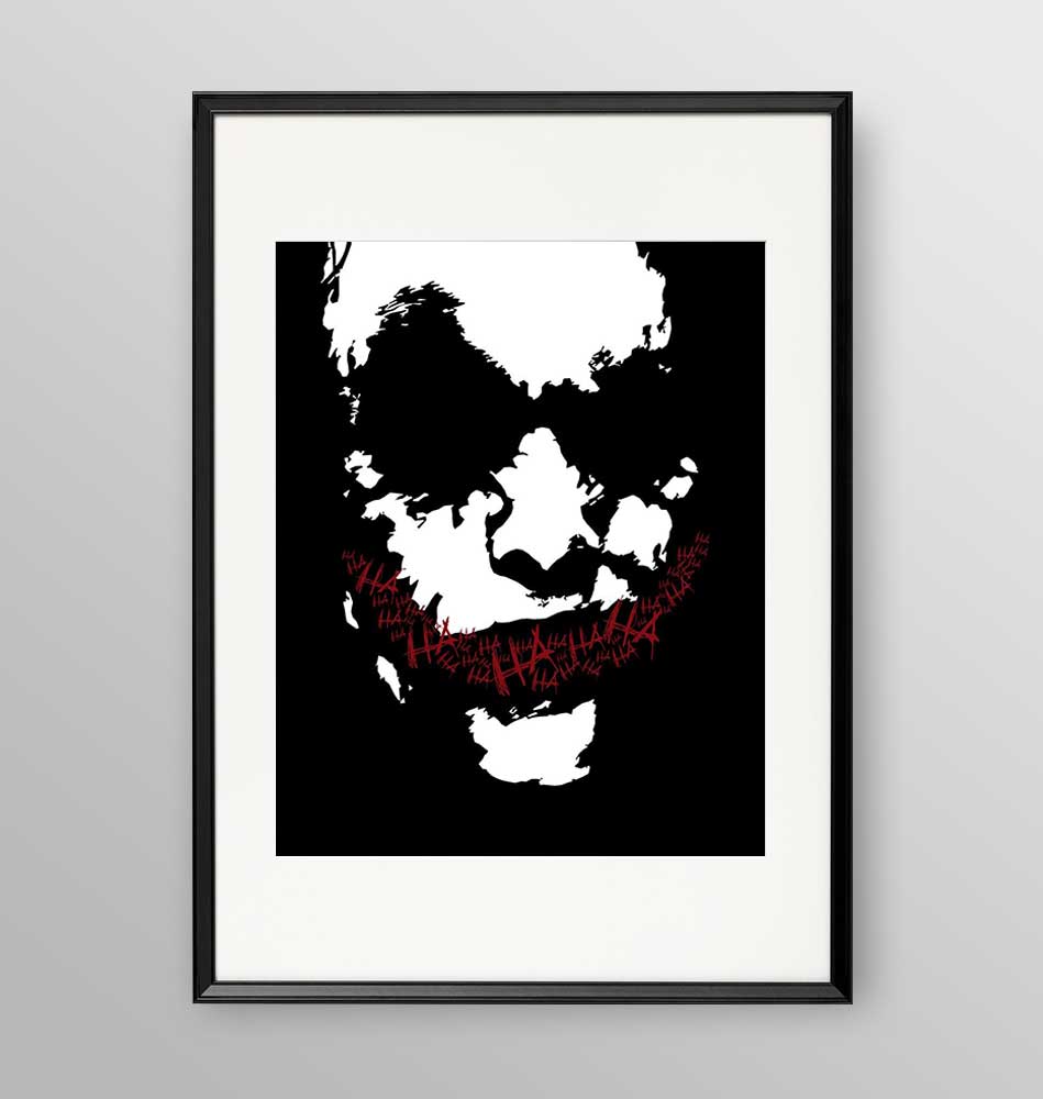 Joker - Batman Il Cavaliere Oscuro - Poster incorniciato Artyexpress