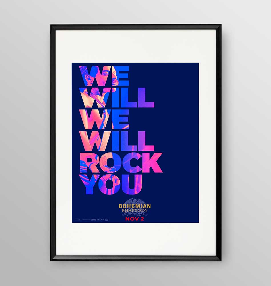 We will rock you - Bohemian Rhapsody - Poster incorniciato Artyexpress