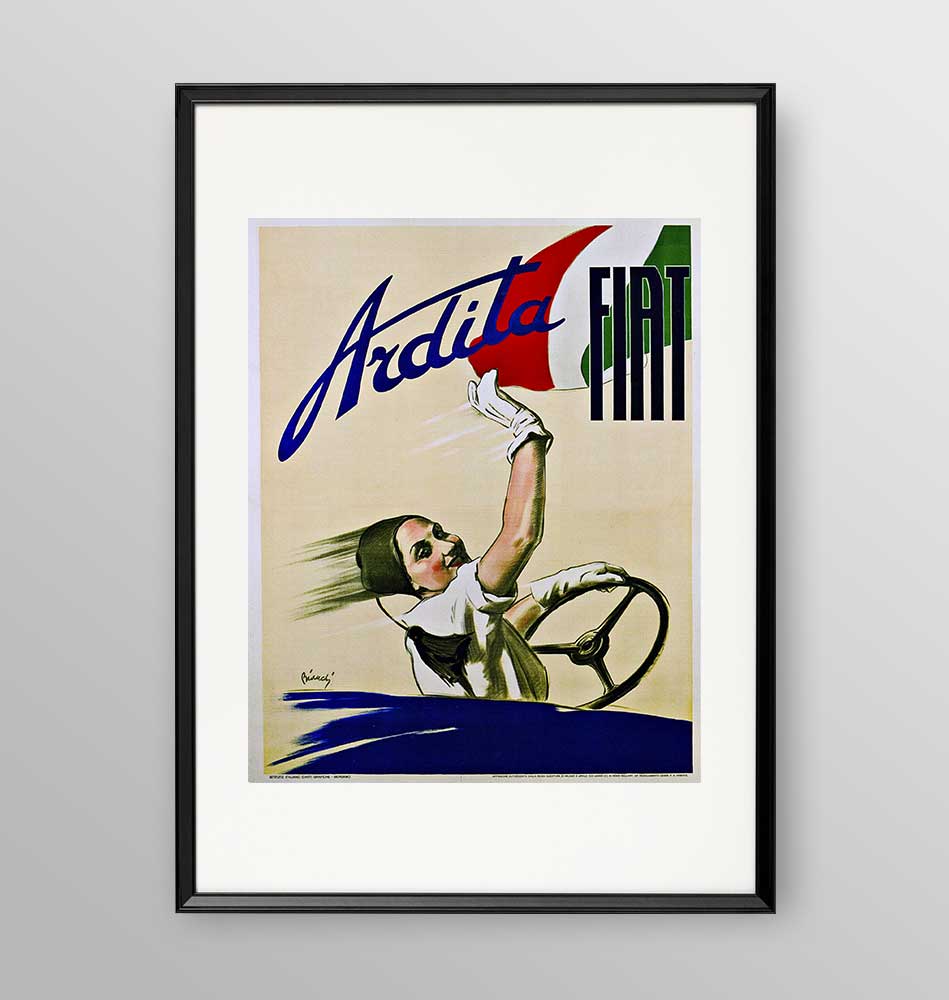 Spot anni '60 FIAT - Poster incorniciato Artyexpress