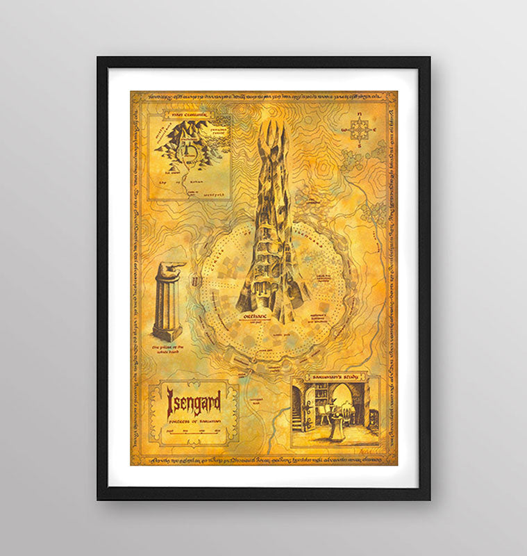 Film - Mappa di Isengard - Poster incorniciato Artyexpress
