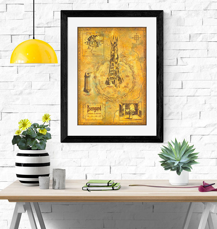 Film - Mappa di Isengard - Poster incorniciato Artyexpress
