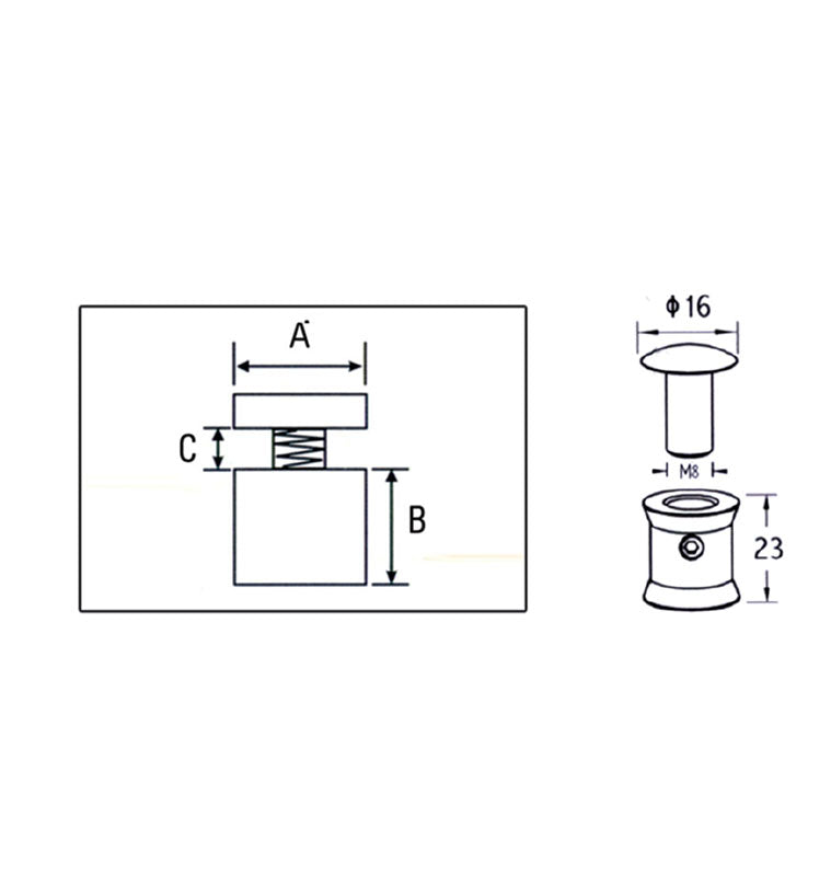 Set 4 distanziali 1623 Oro/Argento/Cromo