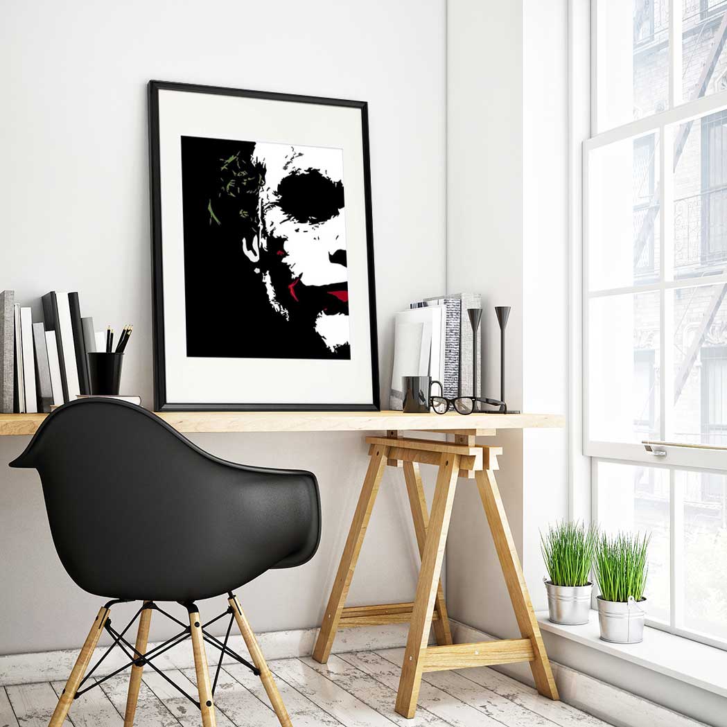 Joker - Batman Il Cavaliere Oscuro - Poster incorniciato Artyexpress