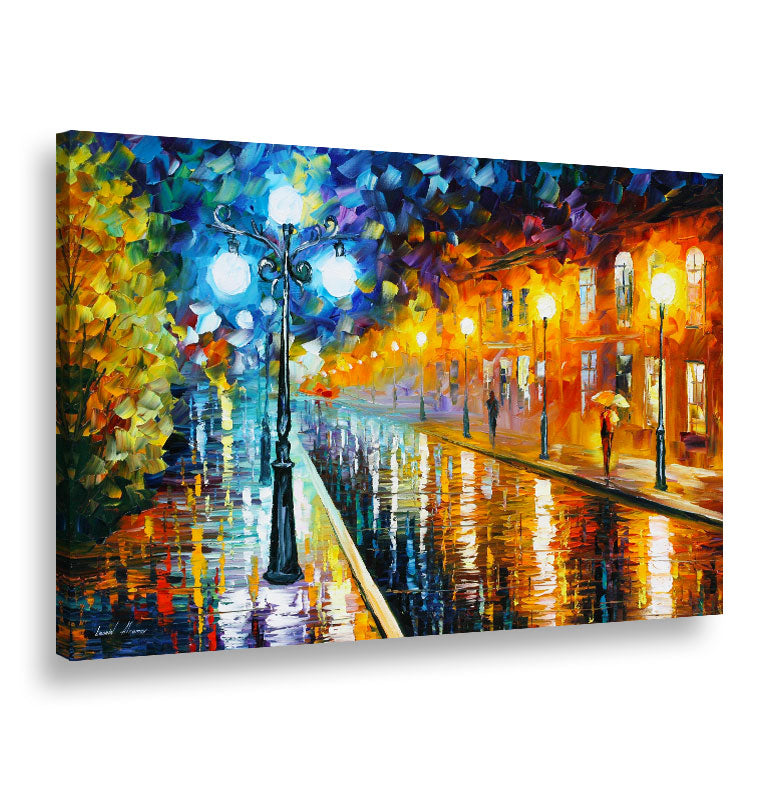 Tela canvas Lenoid Afremov "Luci blu"