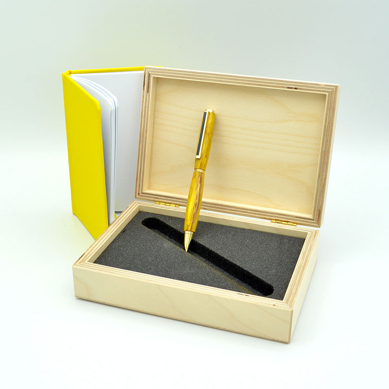 SUNFLOWER - Penna artigianale realizzata a mano in legno di lilla. Made in Italy. Pezzo Unico