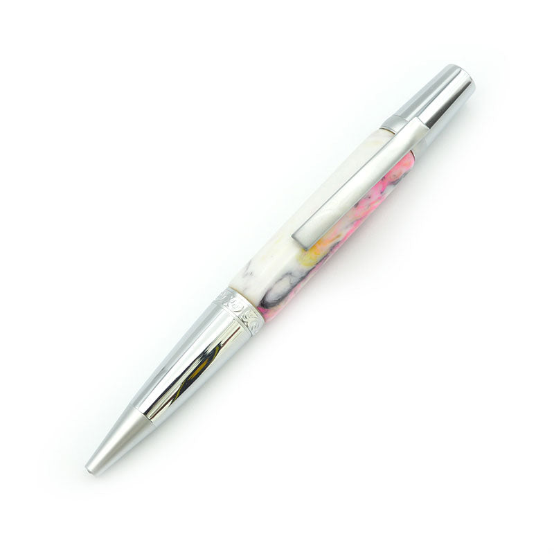 PINKMIX - Penna artigianale realizzata a mano in resina. Made in Italy. Pezzo Unico