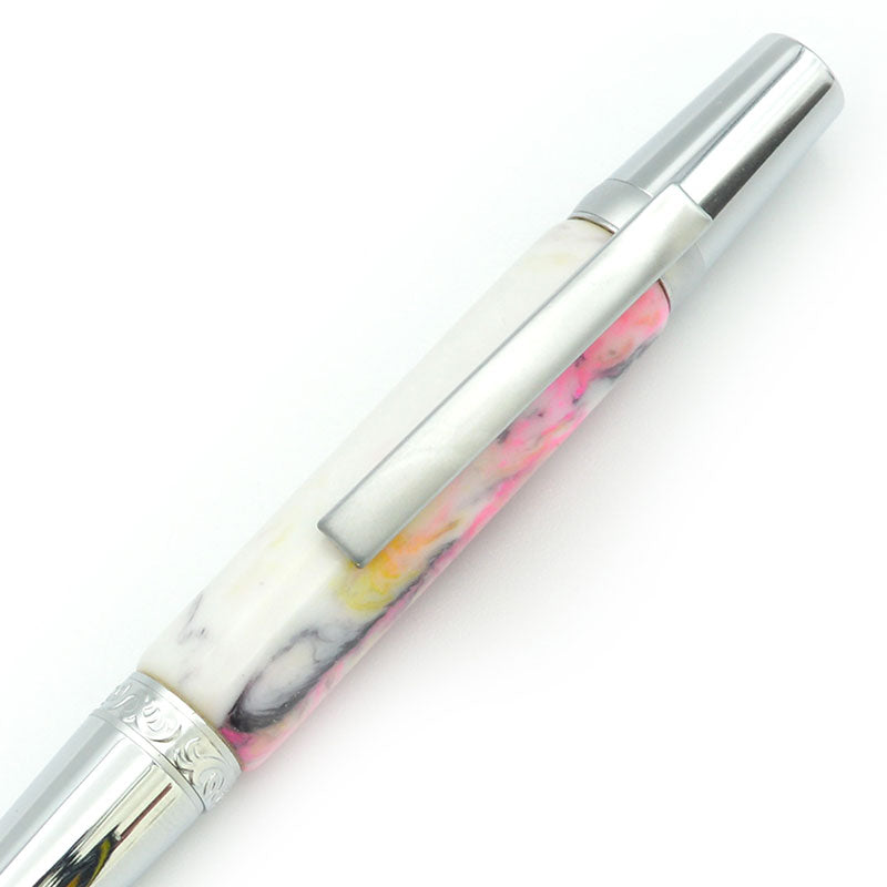 PINKMIX - Penna artigianale realizzata a mano in resina. Made in Italy. Pezzo Unico