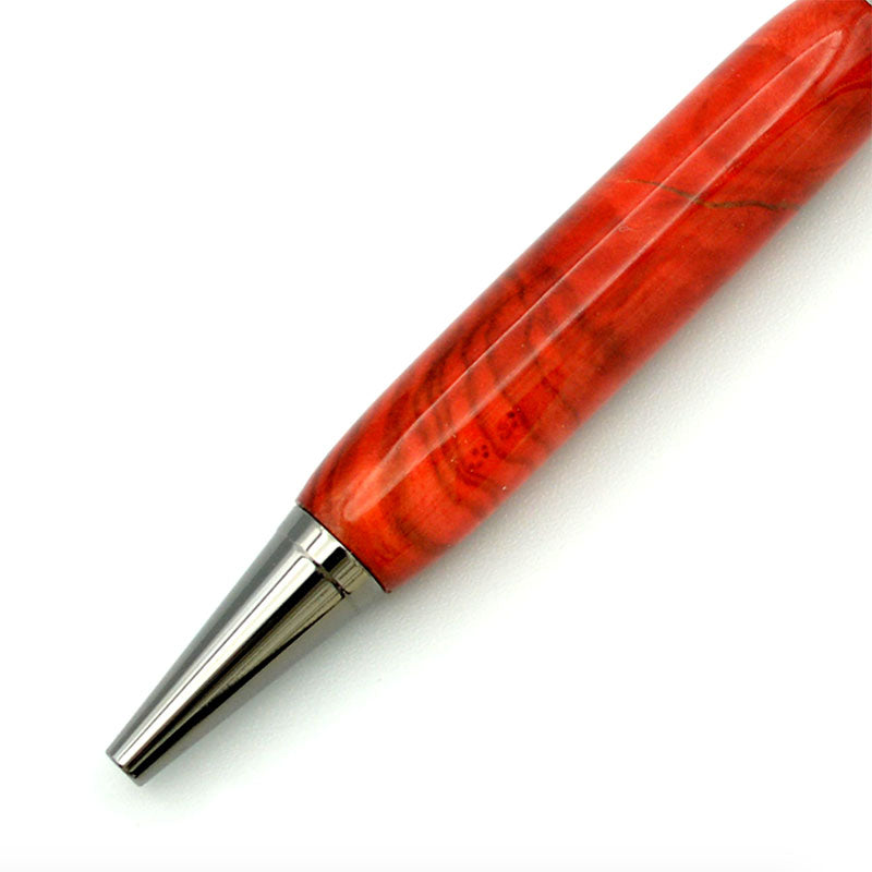 MAGMA - Penna artigianale realizzata a mano in legno di olivo. Made in Italy. Pezzo Unico