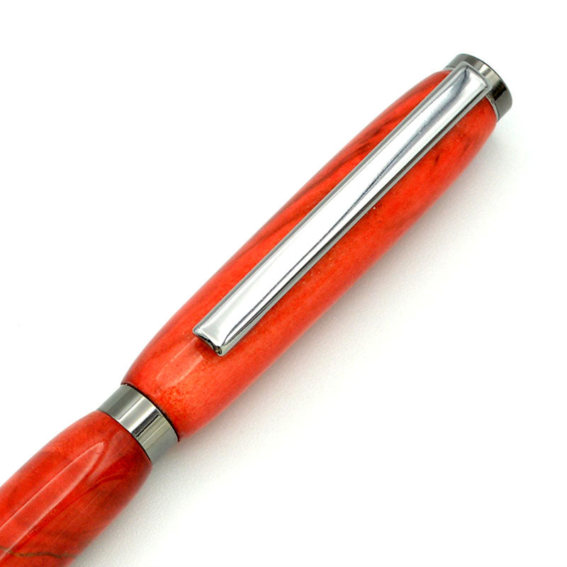 MAGMA - Penna artigianale realizzata a mano in legno di olivo. Made in Italy. Pezzo Unico