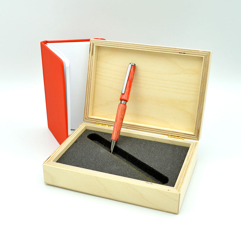LIGHTFIRE - Penna artigianale realizzata a mano in legno di lilla. Made in Italy. Pezzo Unico
