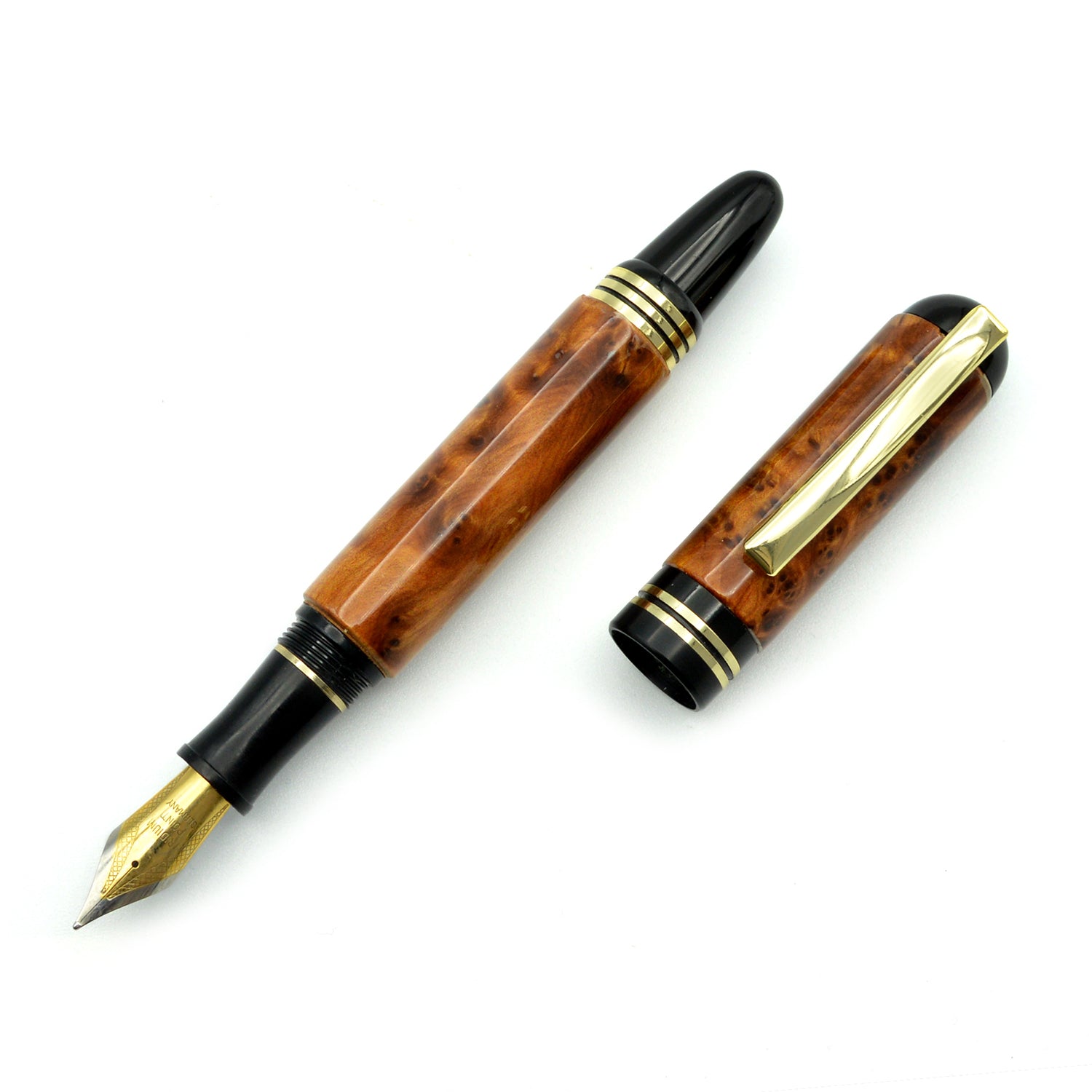 Churchill - Penna stilografica in radica di Tuia