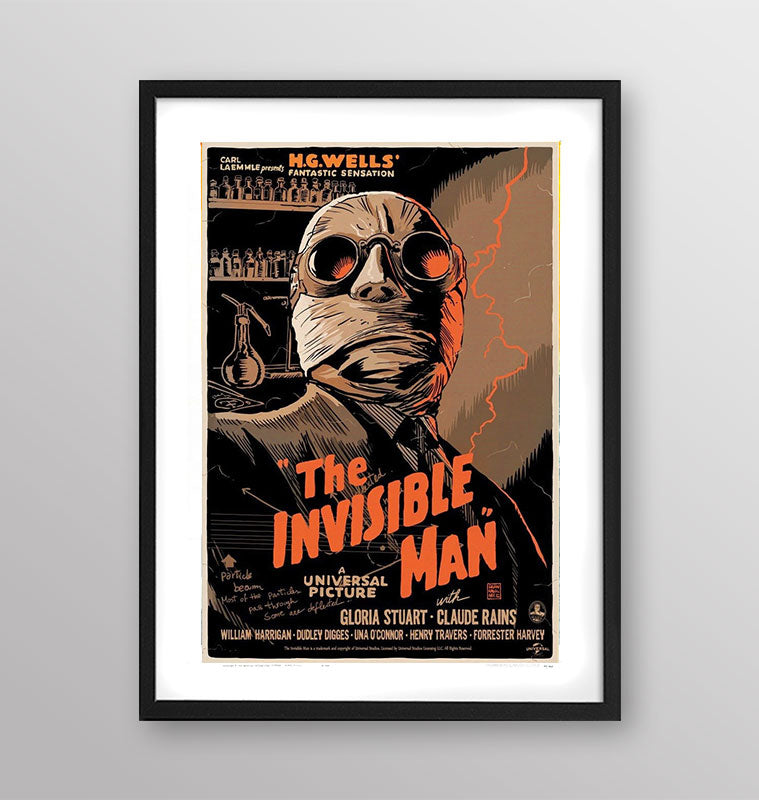 Film - L'uomo invisibile - Poster incorniciato Artyexpress
