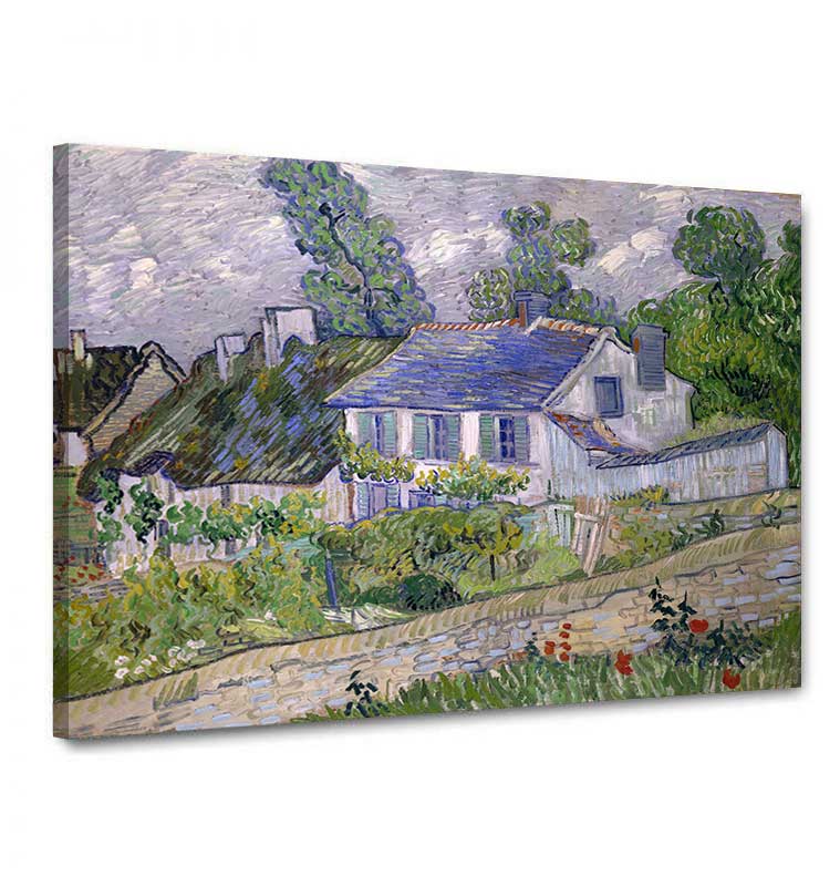 Tela canvas Van Gogh "Case ad auvers"