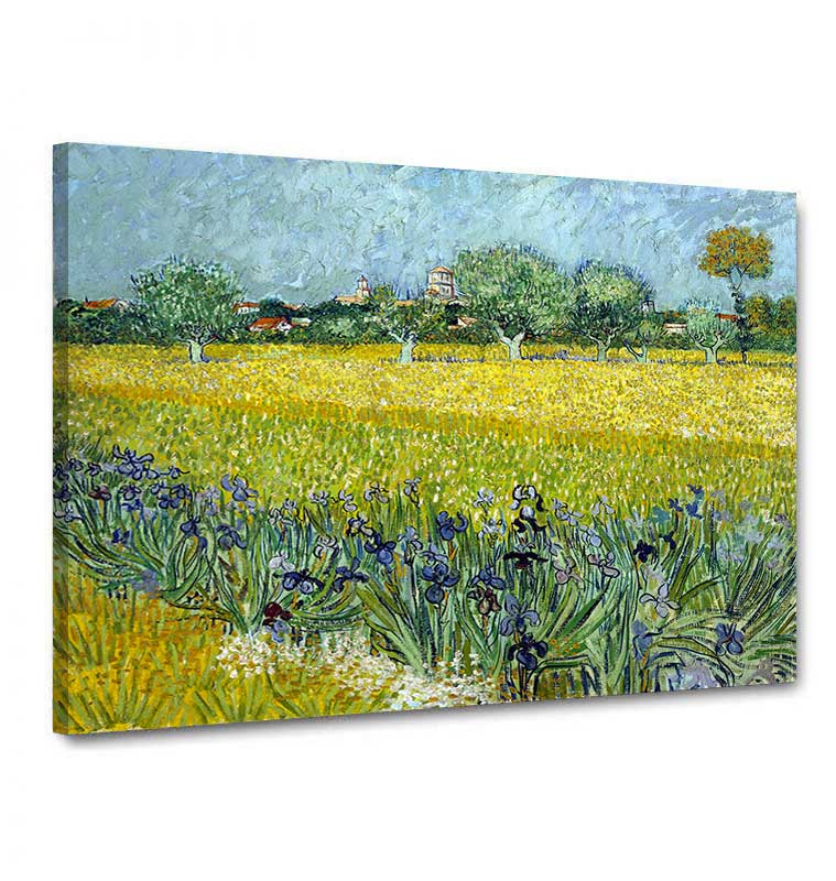 Tela canvas Van Gogh "Veduta di Arles con iris"